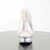 Pleaser - ALLURE601 Pantoletten mit Absatz - Transparent/Silberfarben Product image